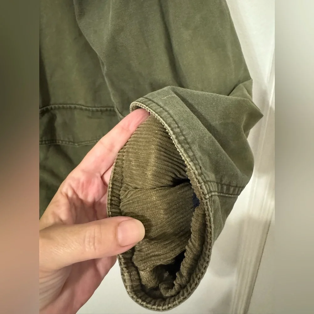Vintage Gap Chore Field Jacket Olive Green Corduroy Cuffs Collar *NO SIZE TAG* - Picture 3 of 9